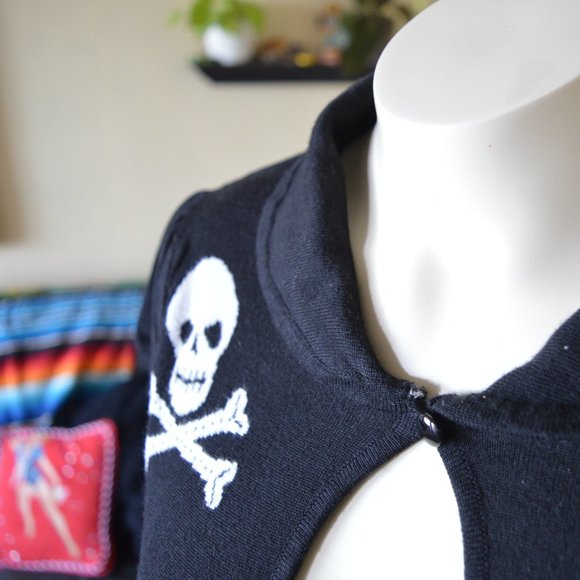 Banned Keyhole Knit Short Sleeve Sweater Dress Collar Mini Winter Halloween - Picture 6 of 8